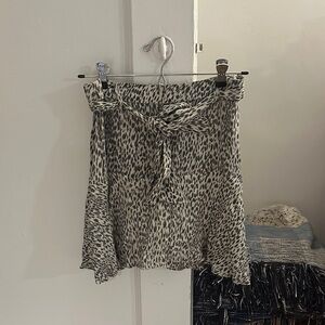 All Saints Leopard Print Women's Skirt